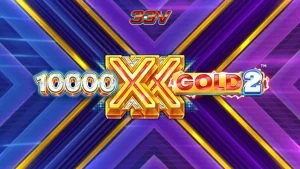 Tampilan visual slot 10,000 X Gold 2 dengan simbol emas dan mekanik gulungan yang dinamis.